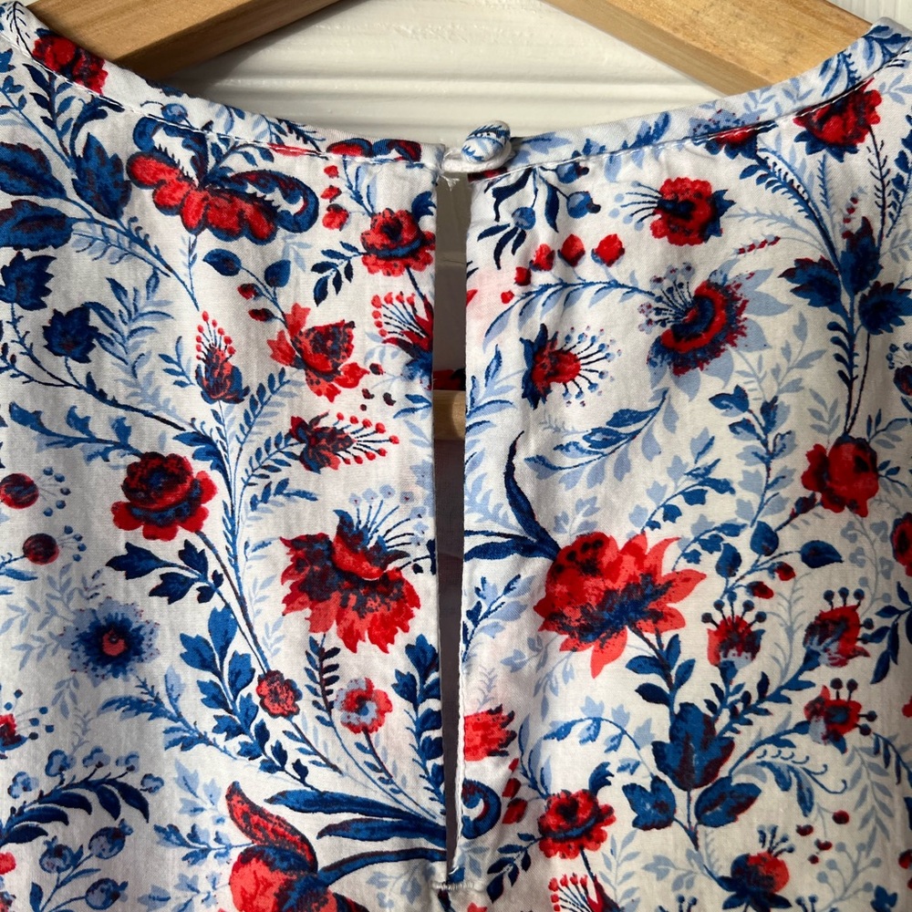 Red, White, and Blue Floral Maxi Dress - Picture 4 of 7